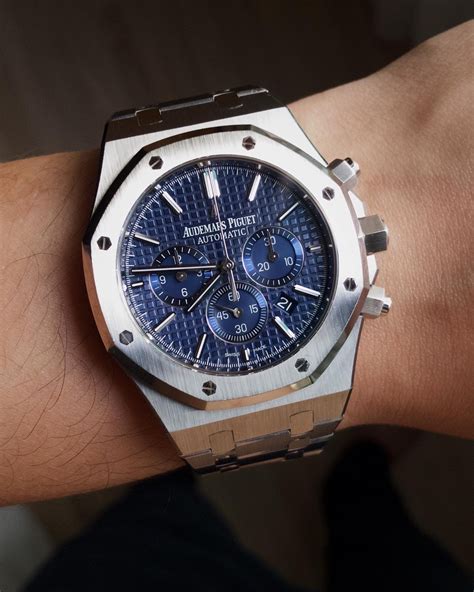 audemars piguet royal oak automatic chronograph silver dial bracelet watch|Audemars Piguet royal oak original.